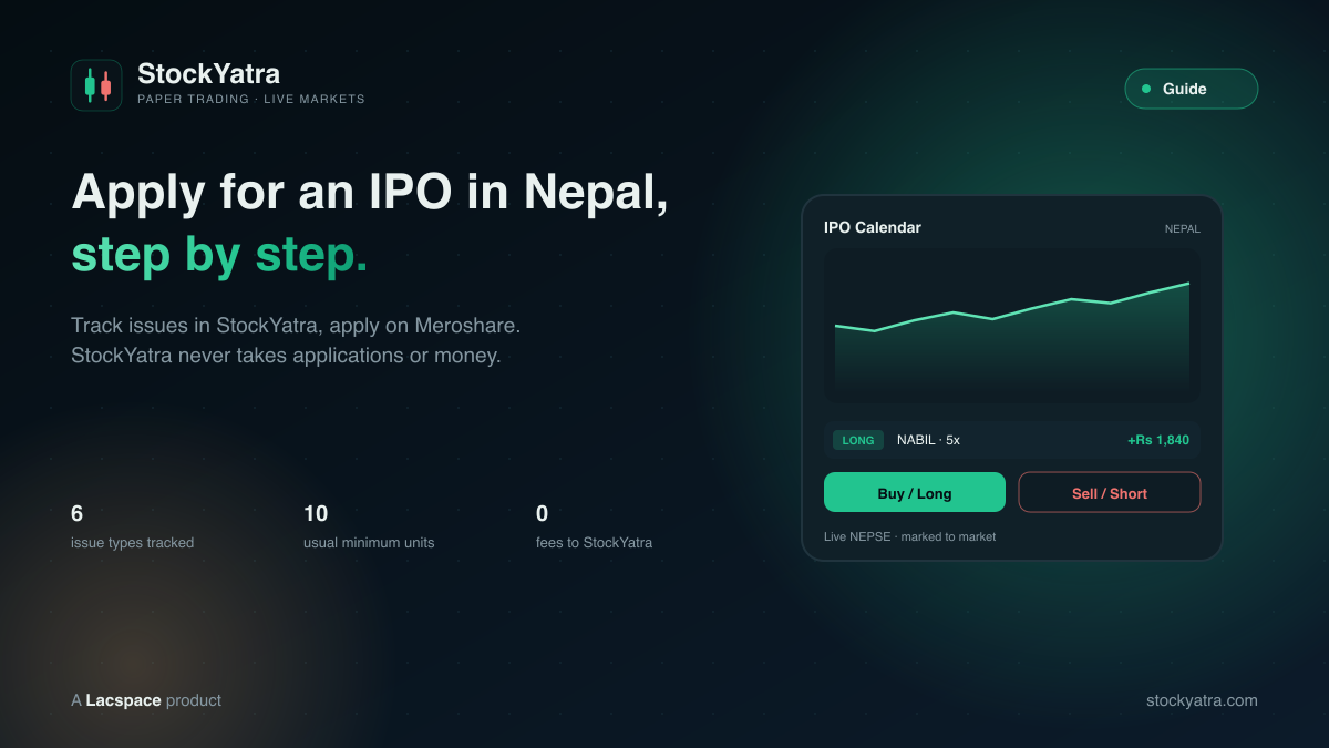 How to Apply for an IPO in Nepal (2026): Meroshare, ASBA and CRN Step by Step, With a Free IPO Tracker