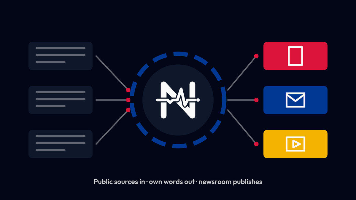 Public sources in, own words out, newsroom publishes
