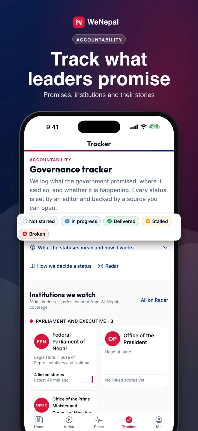 The WeNepal governance tracker